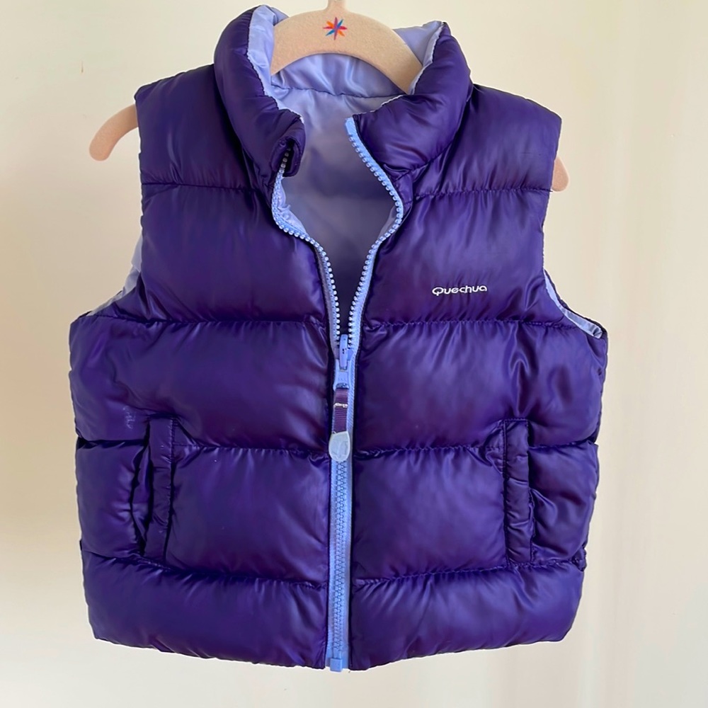 Double Sided Puffer Vest, Girls 2-3